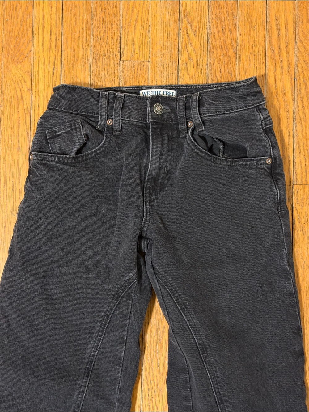 We The Free Risk Taker High Rise Straight Black Jeans - Women’s 24 - Picture 5 of 12
